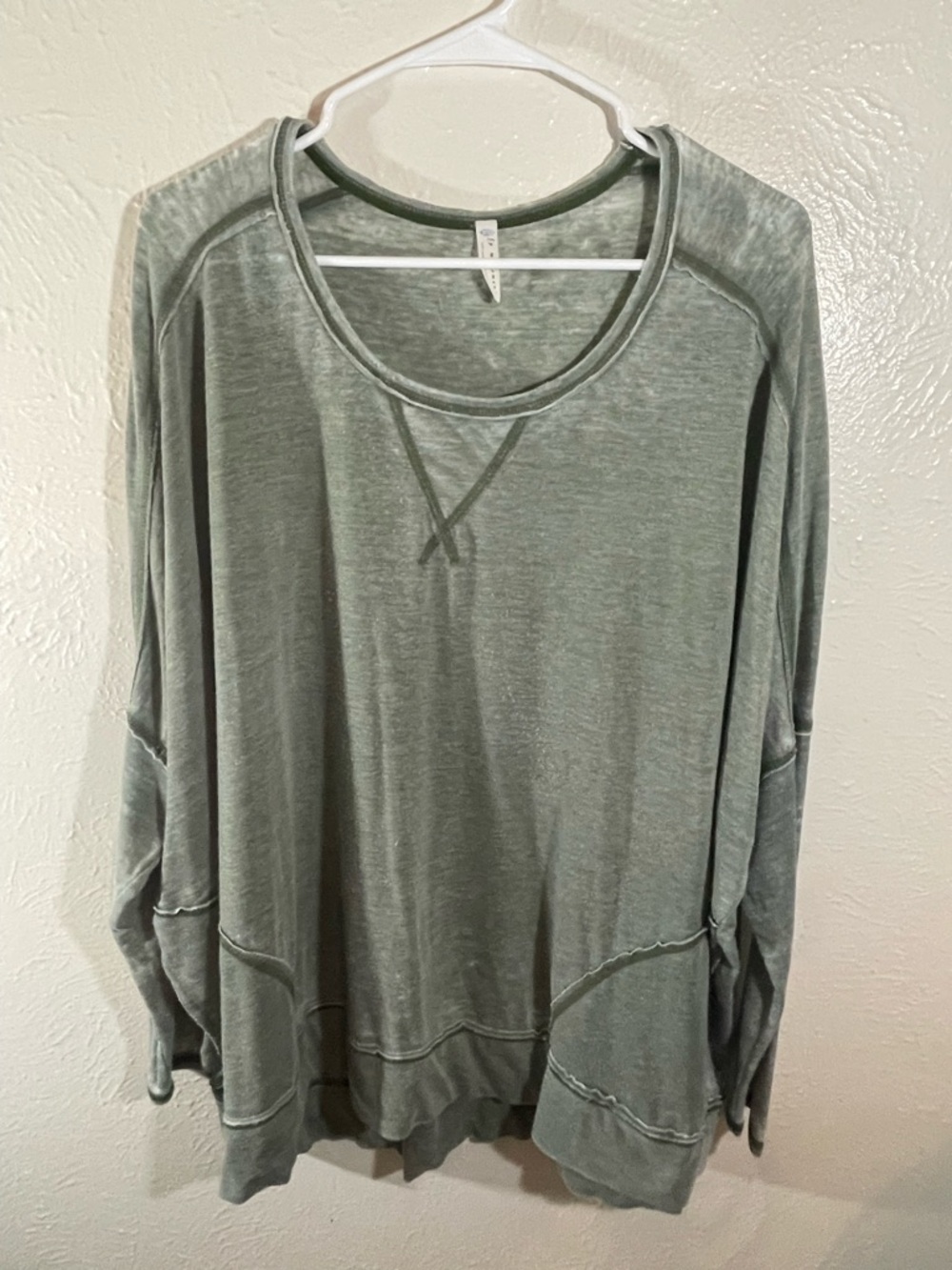 FP Movement by Free People Washed Sage Green Relaxed Pullover